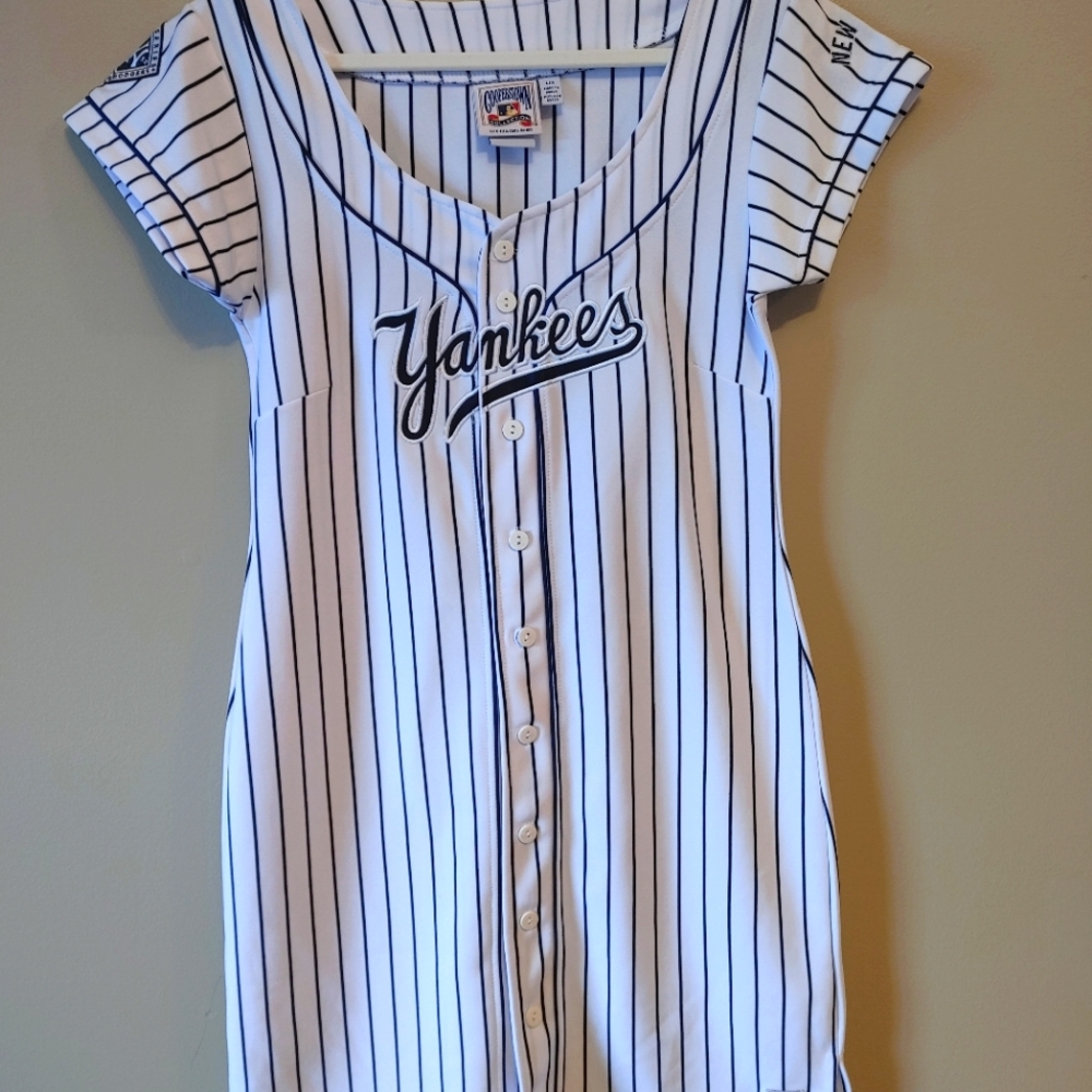 New York Yankees Baseball Pin Striped  Ladies Mini Dress